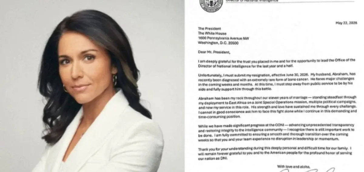 Bà Tulsi Gabbard thôi giữ chức Giám đốc Tình báo Quốc gia.